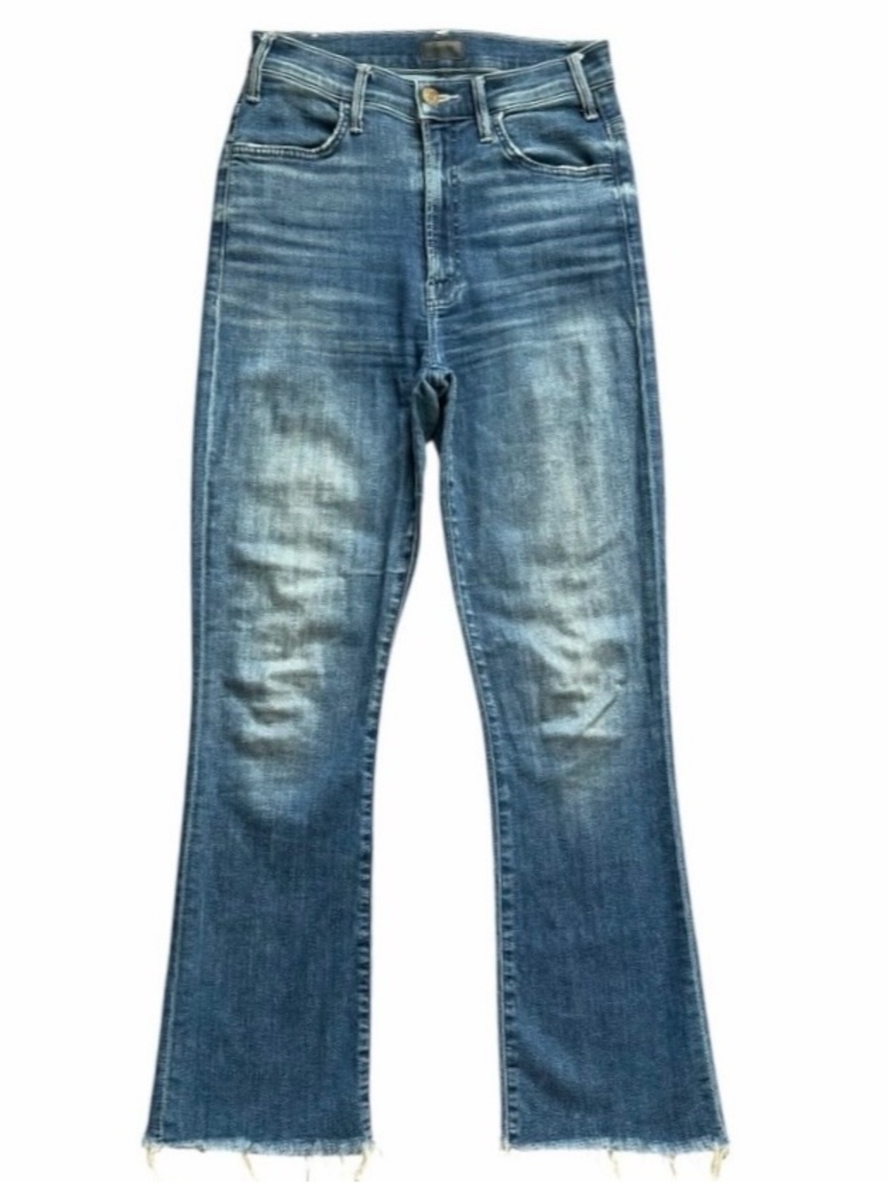 MOTHER The Hustler Ankle Fray Jeans Wish On A Star Bootcut Flare Blue Size 26